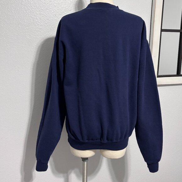 Vintage Carhartt Navy Crewneck Sweatshirt Small Unisex Embroidered Logo - Picture 4 of 12